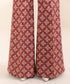 Women's Unstitched Embroidered Brick Red Khaddar Shirt and Trousers